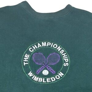 Wimbledon Sweatshirt Mens XL Green Vintage 80's/90's Tennis Sporty Athleisure